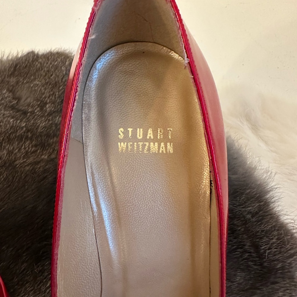 STUART WEITZMAN CHERRY RED HEELS, SIZE: 10 M - Picture 12 of 14